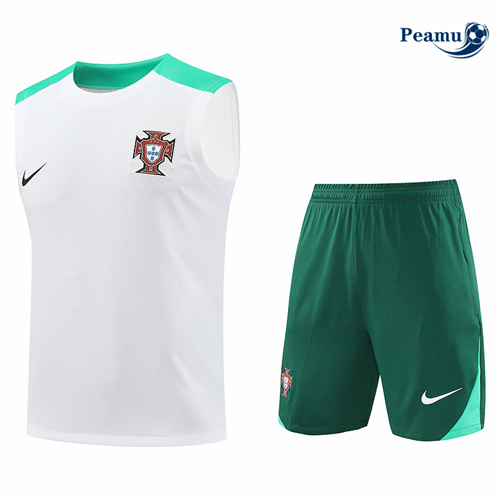 Acquistare Kit Maglia Formazione Portogallo Canotta + Pantaloncini Bianco 2024-2025