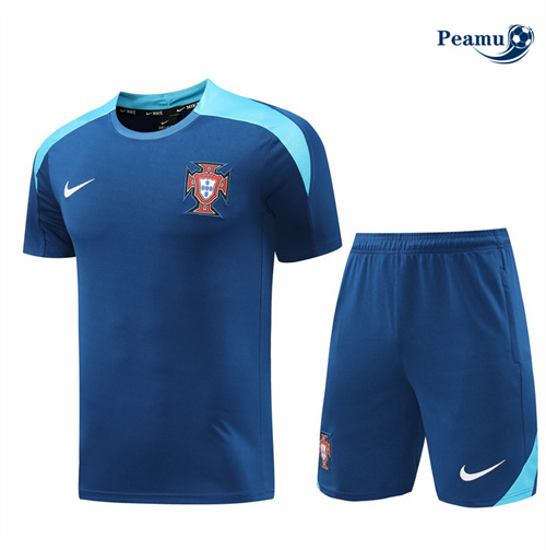 Comperare Kit Maglia Formazione Portogallo + Pantaloncini Blu 2024-2025