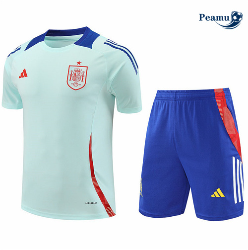 Acquistare Kit Maglia Formazione Spagna + Pantaloncini Blu 2024-2025