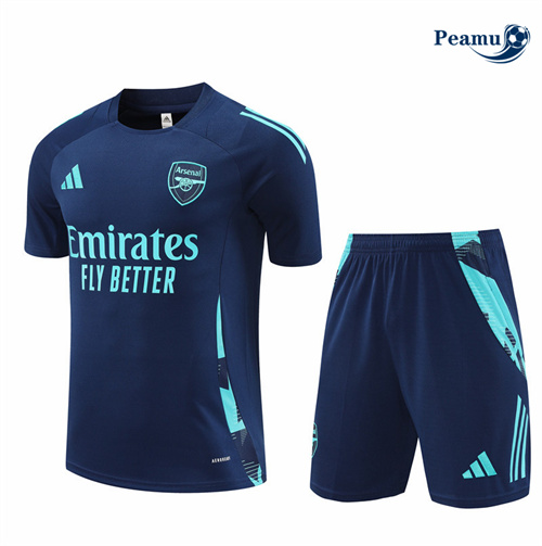 Vendita Kit Maglia Formazione Arsenal + Pantaloncini Blu navy 2024-2025