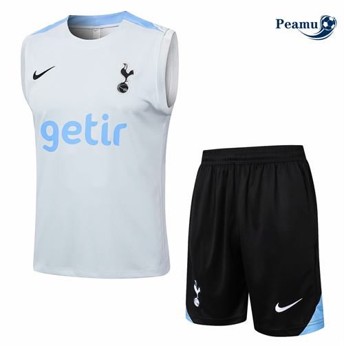 Acquista Kit Maglia Formazione Tottenham Hotspur Canotta + Pantaloncini grigio chiaro 2024-2025
