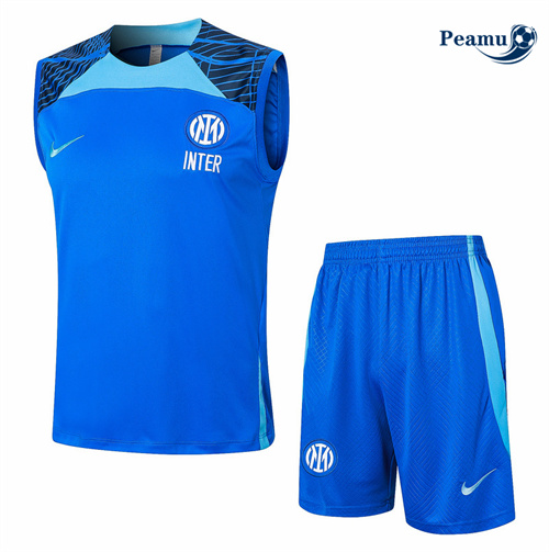 Acquistare Kit Maglia Formazione Inter Milan Canotta + Pantaloncini cielo blu 2024-2025
