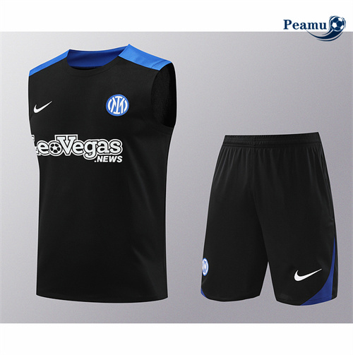 Prezzo Kit Maglia Formazione Inter Milan Canotta + Pantaloncini Nera 2024-2025