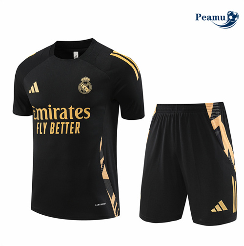 Scelta Kit Maglia Formazione Real Madrid Bambino + Pantaloncini Nera 2024-2025