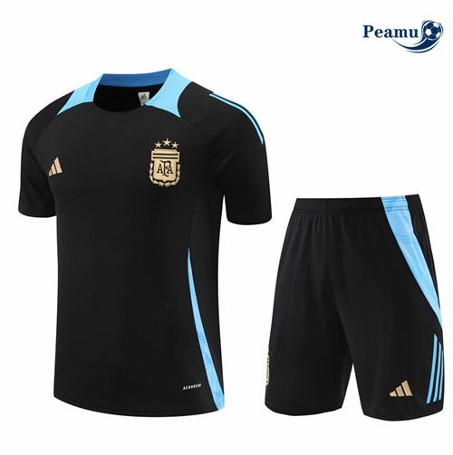 Sconto Kit Maglia Formazione Argentina Bambino + Pantaloncini Nera 2024-2025