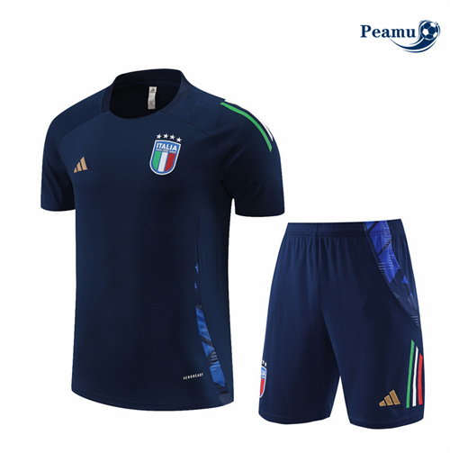 Acquistare Kit Maglia Formazione Italia Bambino + Pantaloncini Blu navy 2024-2025