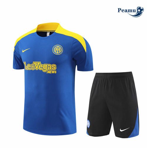 Nuove Kit Maglia Formazione Inter Milan Bambino + Pantaloncini Blu 2024-2025