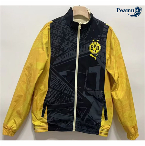 Saldi Trench Coat Reversible Borussia Dortmund Nera 2024-2025