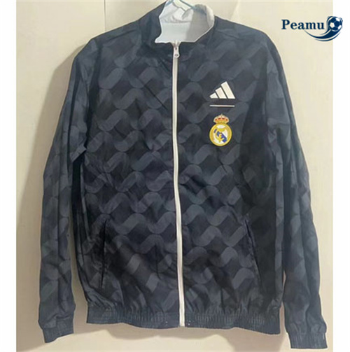 Vendita Trench Coat Reversible Real Madrid Nera 2024-2025