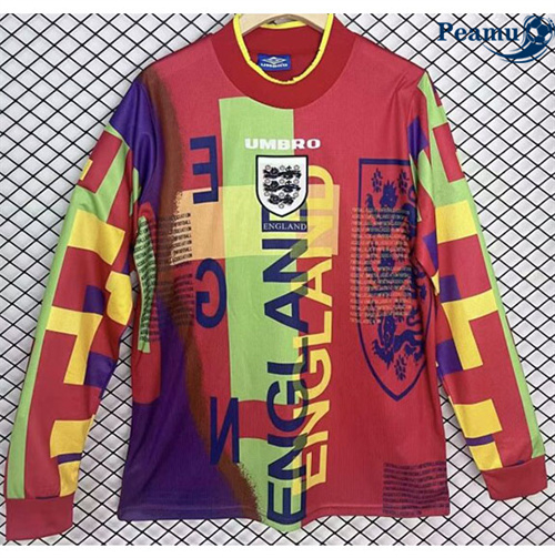 Classico Maglie Calcio Inghilterra Portiere Manica lunga Rosso 1996
