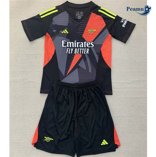 Maglia Calcio Arsenal Bambino Portiere nero 2024-2025