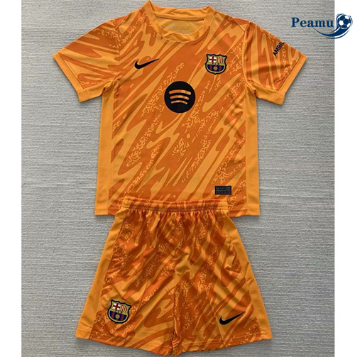 Maglia Calcio Barcellona Bambino Portiere Arancia 2024-2025