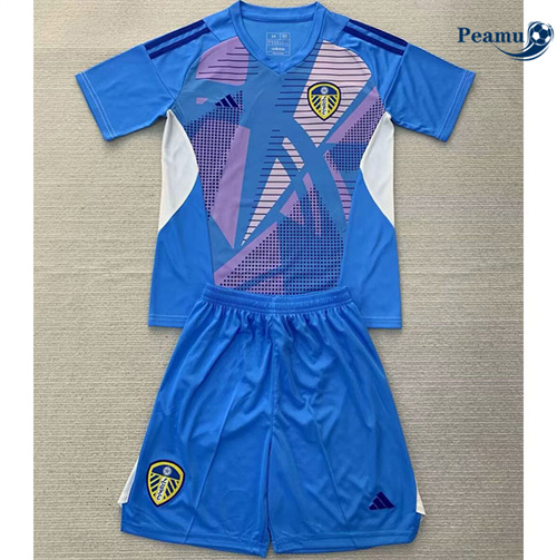 Maglia Calcio Leeds United Bambino Portiere Blu 2024-2025