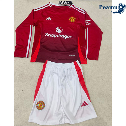 Maglia Calcio Manchester United Bambino Prima Manica lunga 2024-2025
