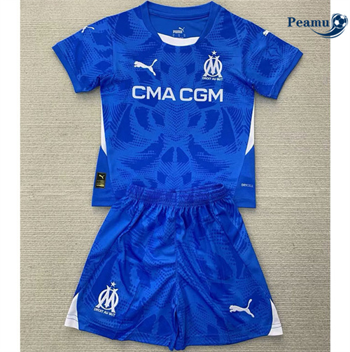 Maglia Calcio Marsiglia Bambino Portiere Blu 2024-2025