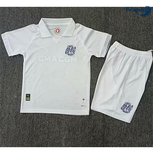 Maglia Calcio Marsiglia Bambino Edizione commemorativa Bianco 2024-2025