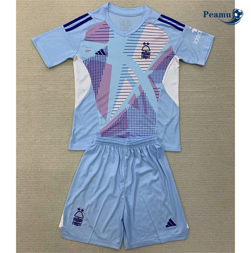 Maglia Calcio Nottingham Forest Bambino Portiere Blu 2024-2025