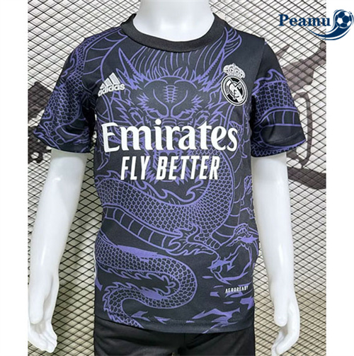 Maglia Calcio Real Madrid Bambino Drago Édition spéciale nero/Viola 2024-2025