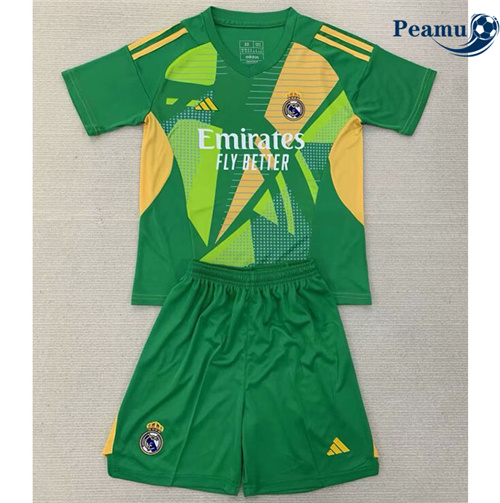 Maglia Calcio Real Madrid Bambino Portiere Verde 2024-2025