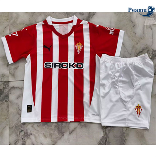 Maglia Calcio Sporting Gijon Bambino Prima 2024-2025