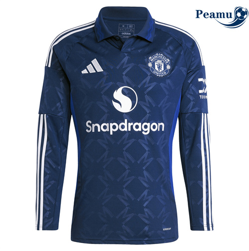 Maglia Calcio Manchester United Seconda Manica lunga 2024-2025