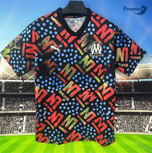 Maglia Calcio Marsella Training Blu/Rosso 2024-2025