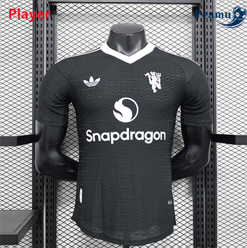 Maglia Calcio Manchester United Player Portiere nero 2024-2025