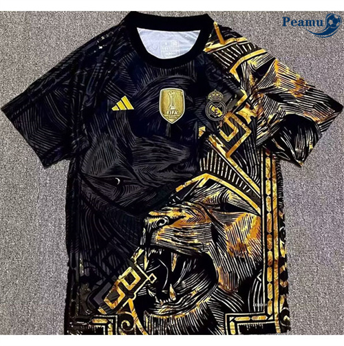 Maglia Calcio Real Madrid training nero/Giallo 2024-2025