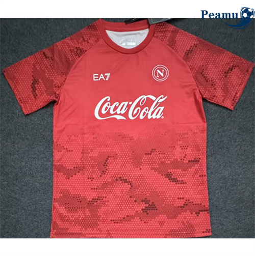 Maglia Calcio SSC Napoli Pre Match Training Rosso 2024-2025