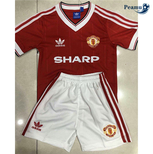 Maglia Calcio Manchester United Bambino Rosso 1984