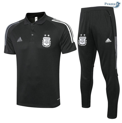 Kit Maglia Formazione POLO Argentina + Pantaloni Nero 2020-2021