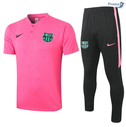 Kit Maglia Formazione POLO Barcellona + Pantaloni Rosa 2020-2021