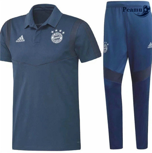 Kit Maglia Formazione Bayern Monaco + Pantaloni Blu Navy 2020-2021