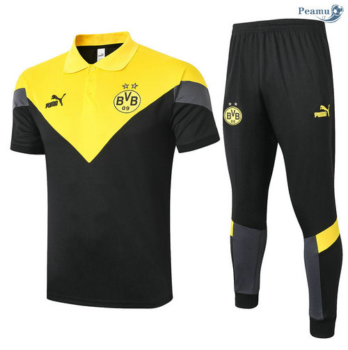 Kit Maglia Formazione POLO Dortmund + Pantaloni Giallo 2020-2021