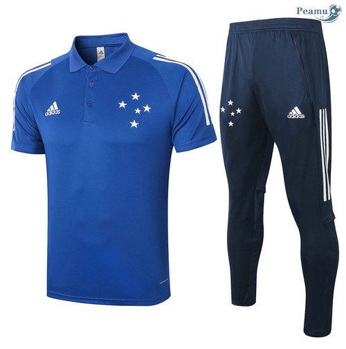Kit Maglia Formazione POLO Cruzeiro + Pantaloni Blu 2020-2021