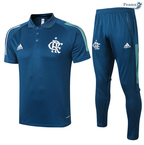 Kit Maglia Formazione POLO Flamengo + Pantaloni Blu Navy 2020-2021