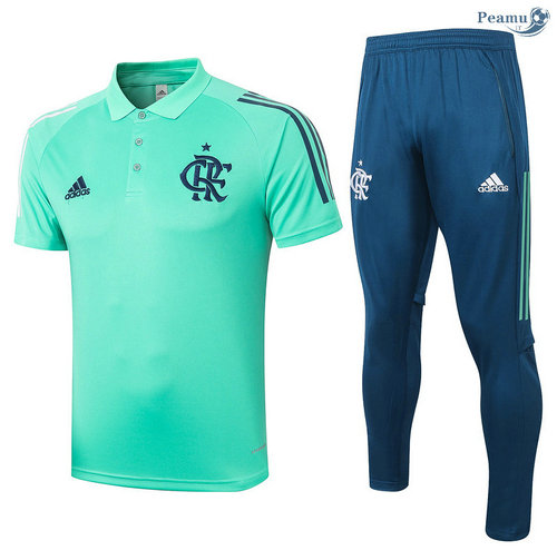 Kit Maglia Formazione POLO Flamengo + Pantaloni Verde 2020-2021