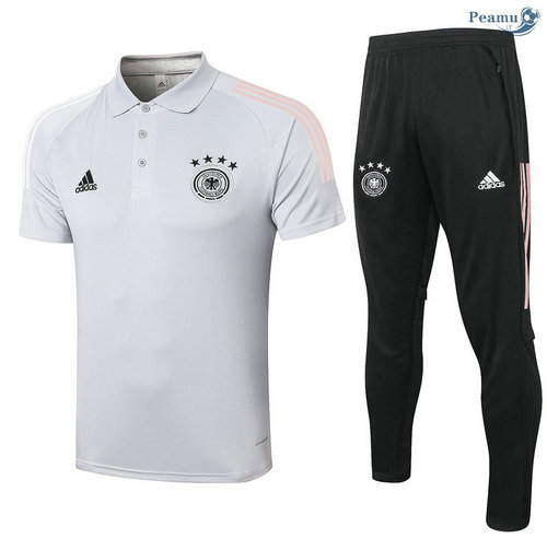 Kit Maglia Formazione POLO Germania + Pantaloni Grigio chiaro 2020-2021