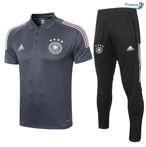 Kit Maglia Formazione POLO Germania + Pantaloni Grigio scuro 2020-2021