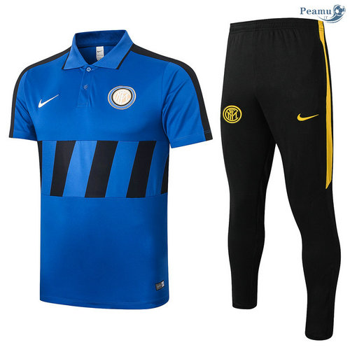 Kit Maglia Formazione POLO Inter Milan + Pantaloni Blu/Nero 2020-2021