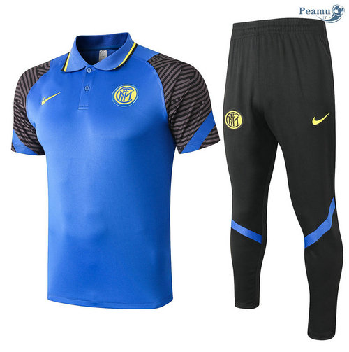Kit Maglia Formazione POLO Inter Milan + Pantaloni Blu 2020-2021
