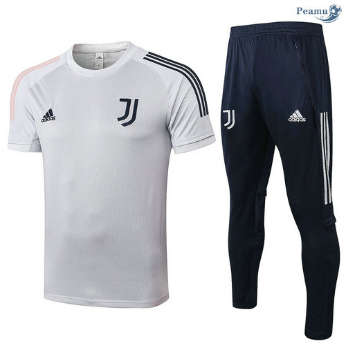 Kit Maglia Formazione Juventus + Pantaloni Grigio chiaro 2020-2021