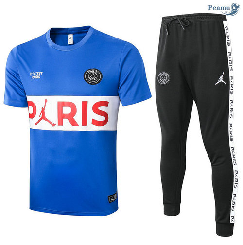 Kit Maglia Formazione PSG + Pantaloni Blu (Bianca logo Pris) 2020-2021