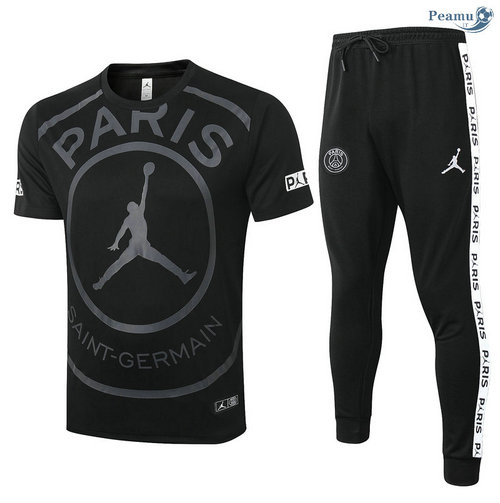 Kit Maglia Formazione PSG Jordan + Pantaloni Nero 2020-2021