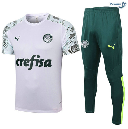 Kit Maglia Formazione Palmeiras + Pantaloni Bianca 2020-2021