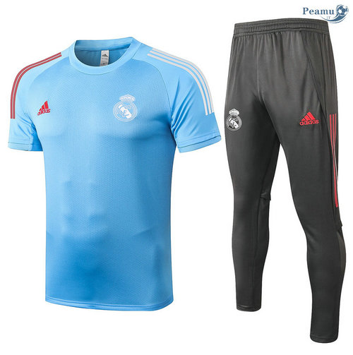 Kit Maglia Formazione Real Madrid + Pantaloni Blu Chiaro 2020-2021