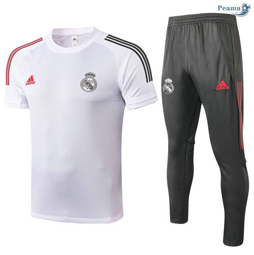 Kit Maglia Formazione Real Madrid + Pantaloni Bianca 2020-2021