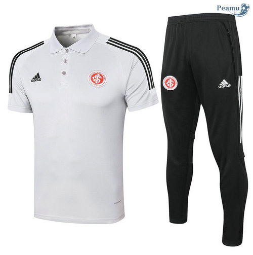 Kit Maglia Formazione POLO SC Internacional + Pantaloni Grigio chiaro 2020-2021