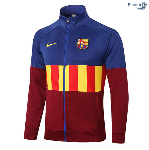 Giacca Calcio Barcellona Blu/Rosso/Giallo Collo alto 2020-2021