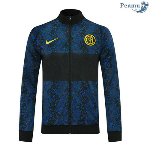Tuta Giacca Calcio Inter Milan Nero Blu 2020 2021 Thai peamu
